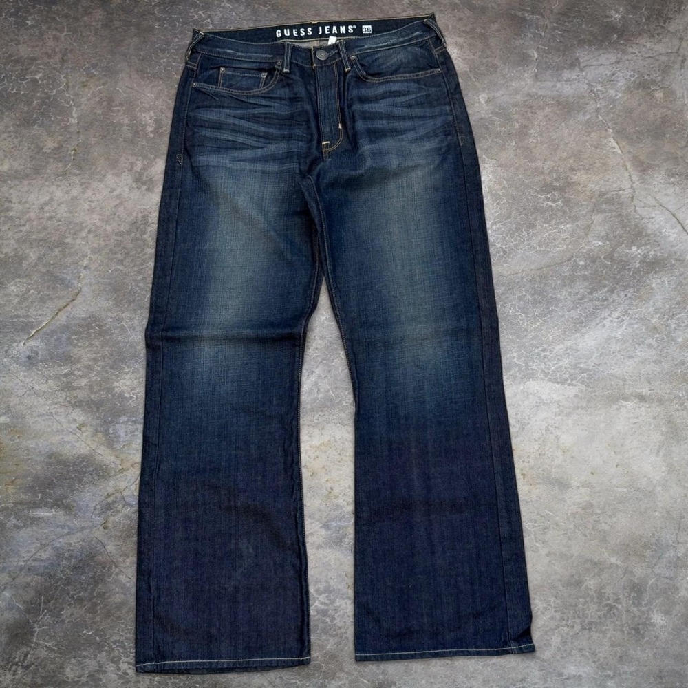 Vintage Guess Cliff Relaxed Bootcut Jeans Men's 36x34 Western Denim Grunge Y2k